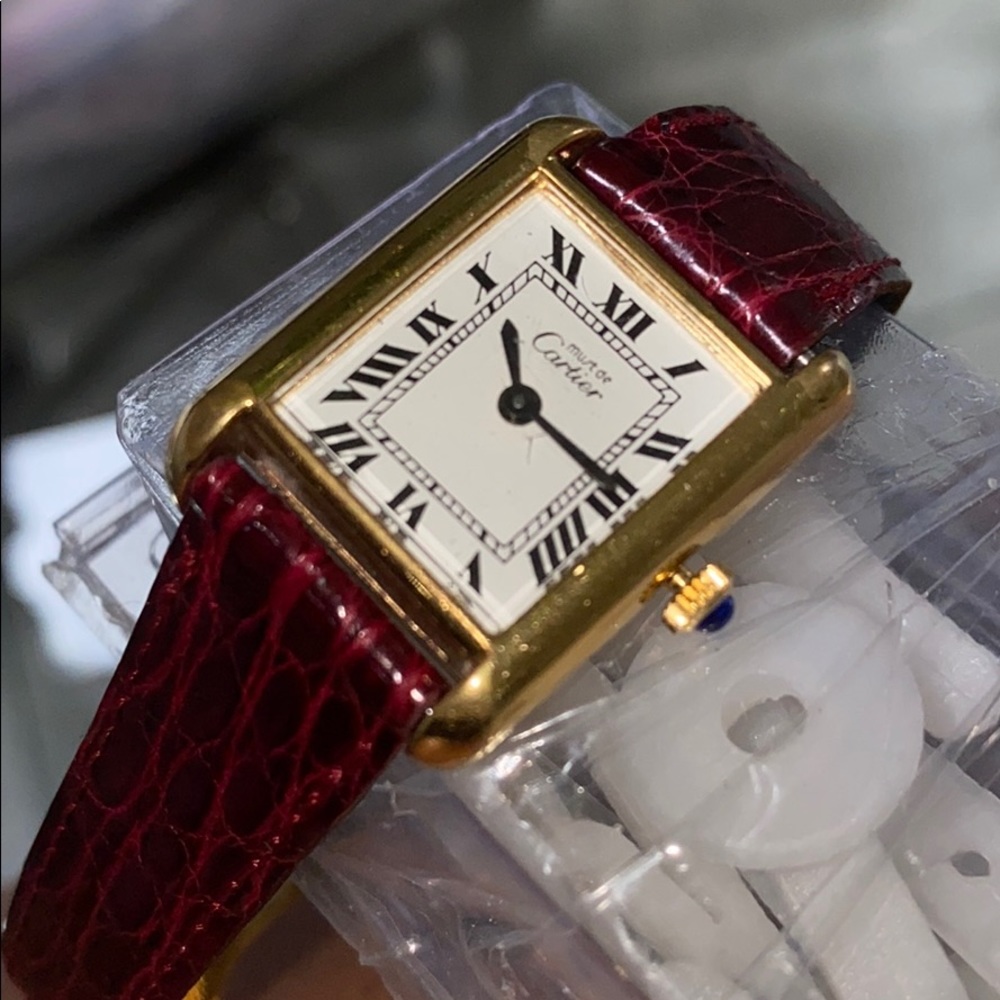Vintage 18k gold cartier watch
